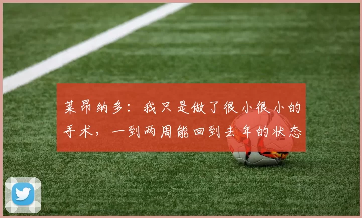 莱昂纳多：我只是做了很小很小的手术，一到两周能回到去年的状态